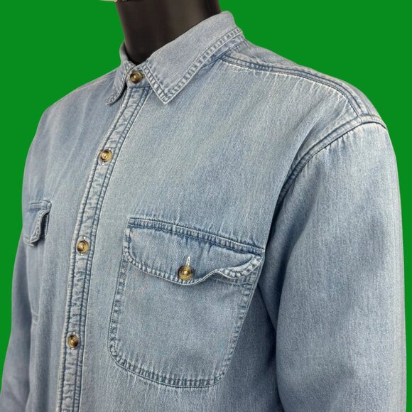 VTG Boca Classics Heavy Fleece-Lined Denim Shirt Jacket - Picture 1 of 5